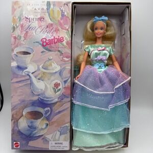 Vtg Spring Tea Party Barbie Doll Third in Series Mattel 18656 1997 Avon Exclusiv